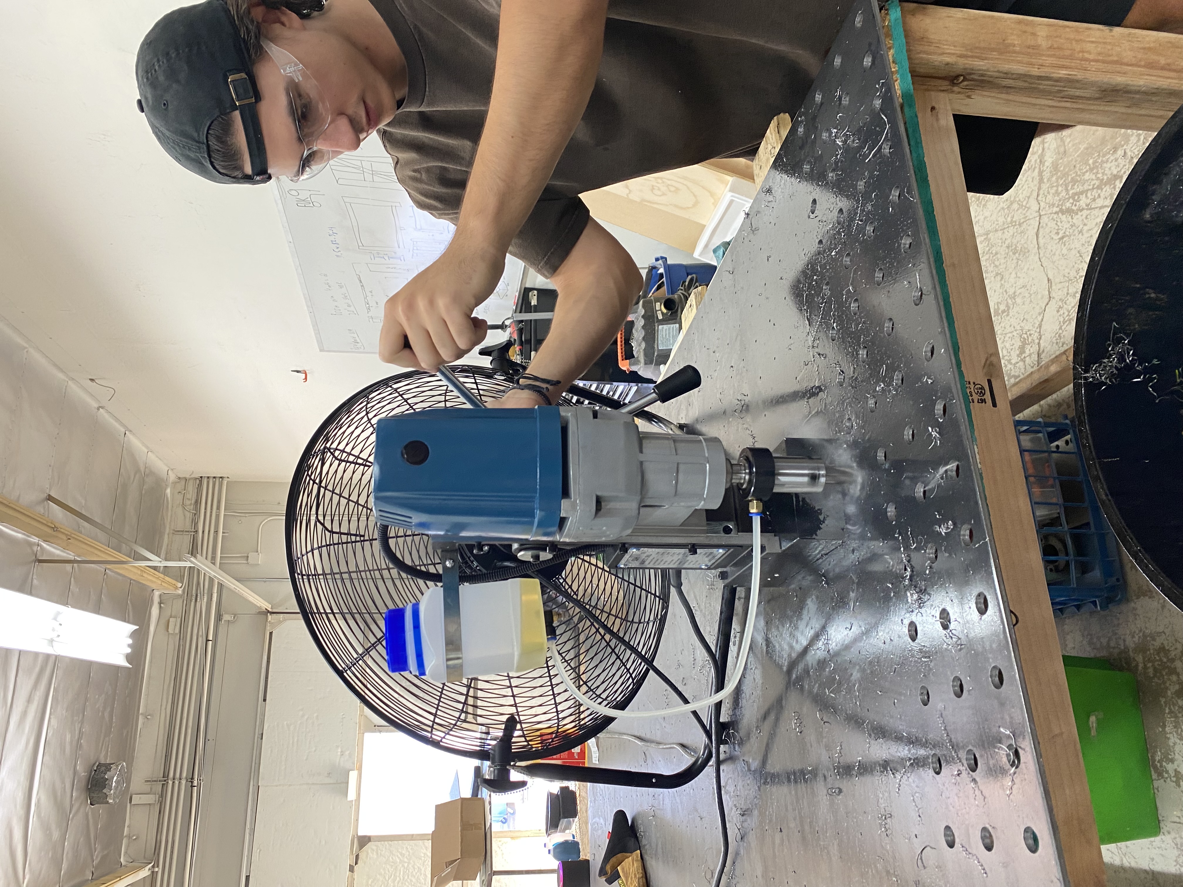 Using a magnetic drill press to make the center drilled holes standard size thru holes